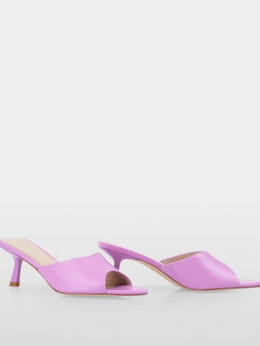 NWB Marc Cain Lilac Open-Toe Kitten Heel Mules